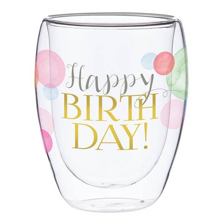 Double-Wall Wine Glass - Birthday for wholesale by Angle