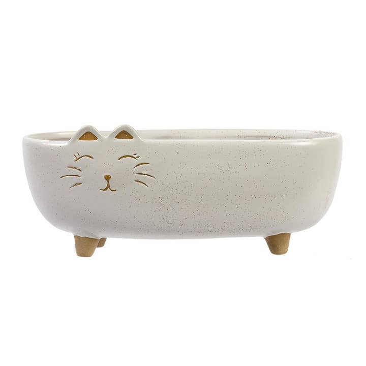 Truu Design Long Kitty Ceramic Planter, 8.2"x3.4"x3.5" and other Purchase Wholesale small ceramic planters. Free Returns & Net 60 Terms on Faire trending on Faire.