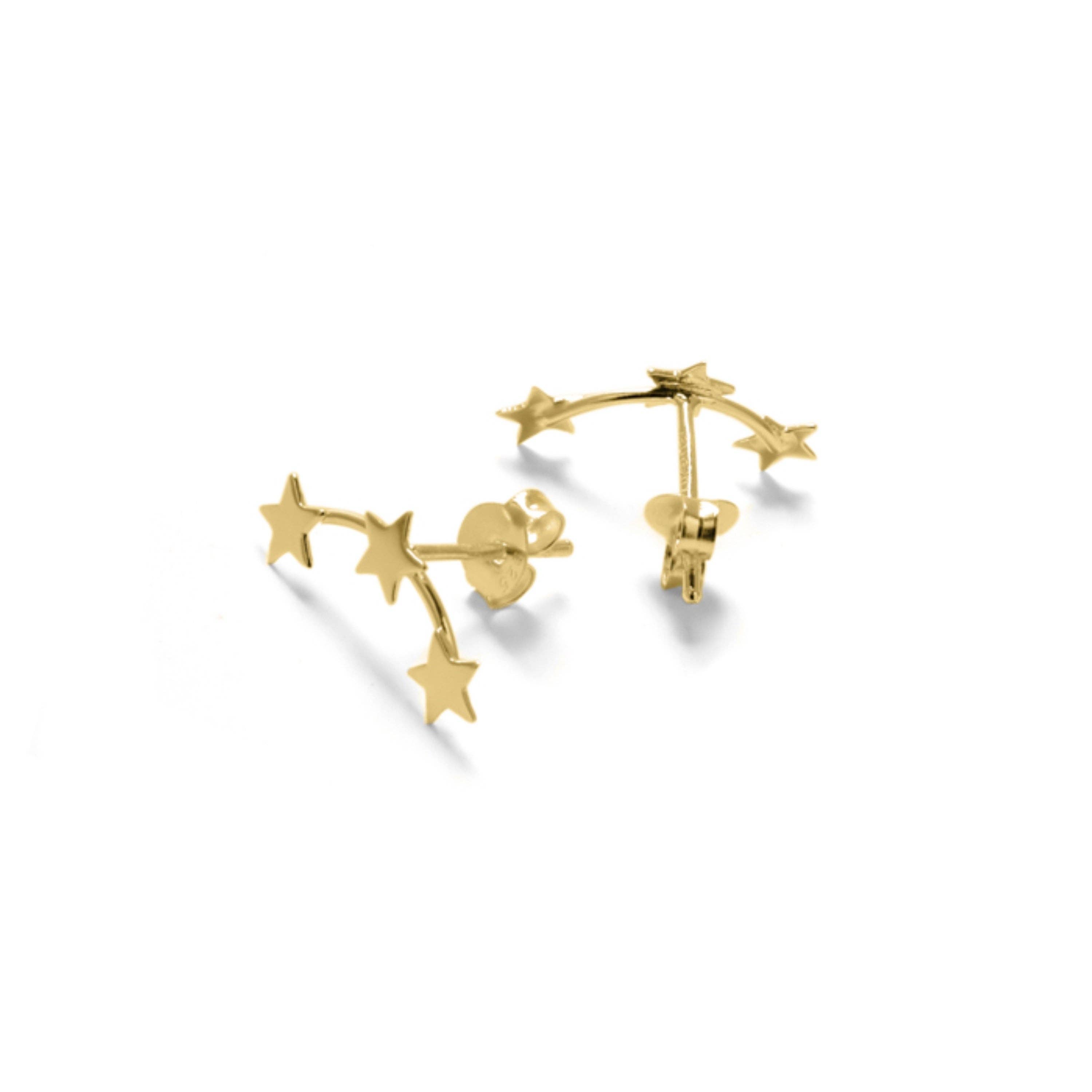 Luxenter – wholesale Hängande örhängen – Örhängen i 925 sterling silver med 18K gulguldplätering - Essential2