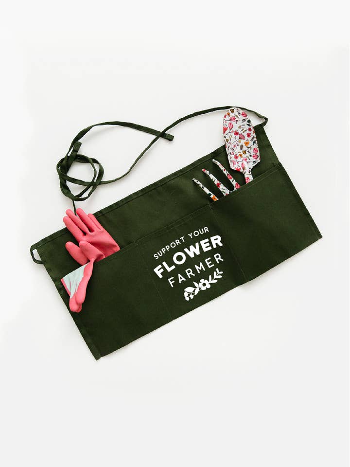 Garden Waist Apron – Support Your Flower Farmer (3 Pocket) for wholesale by Nature Supply Co