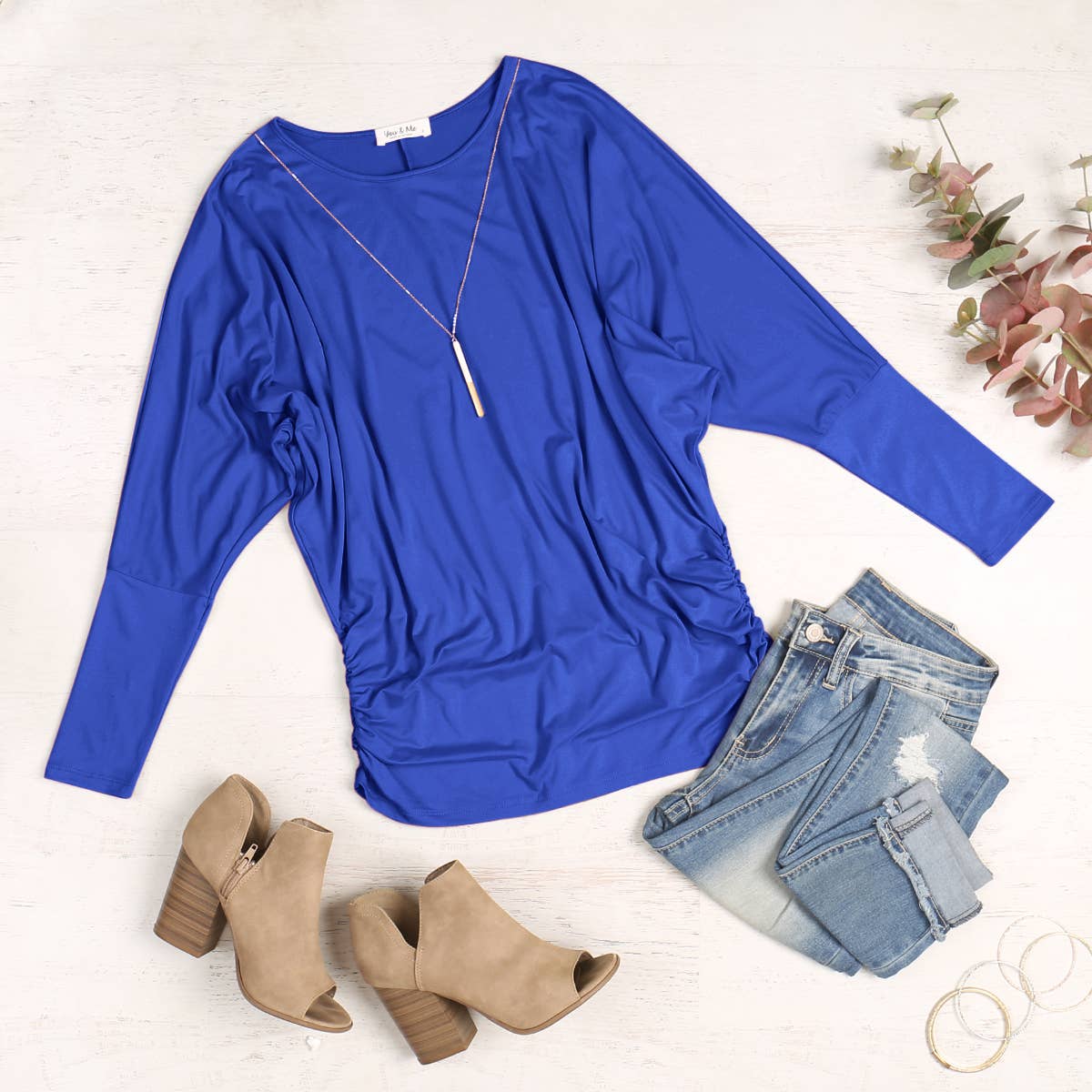 MYS Wholesale Inc - Vente Tunique – femme - Haut uni à manches longues Dolman avec détails en forme de tunnel8