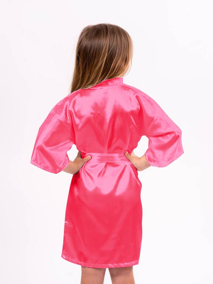 GiftsbyPR - Wholesale Robe - Women's - Coral Silk Satin Bridesmaid Robes, Personalized Satin Robes