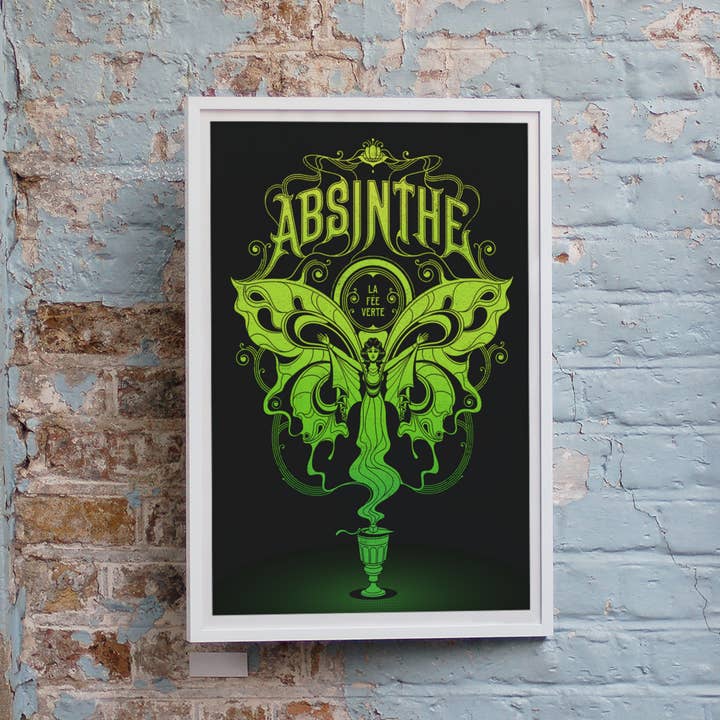 24" x 36" Absint Plakat for engroshandel hos Delicious Design League
