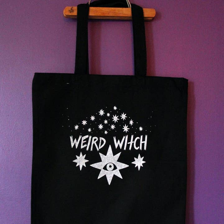 Weird Witch Tote for wholesale by Midge Blitz