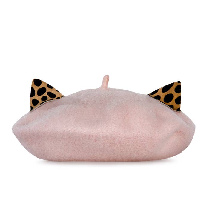 ILLYTRILLY - Wholesale Beanie - Kids - Wool Basque Hat with Cute Leopard ears