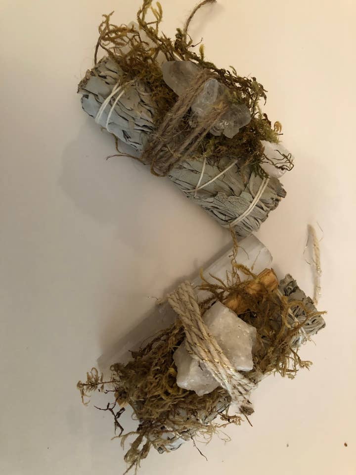 Sage and Selenite Smudge Stick for wholesale by One Sacred Space