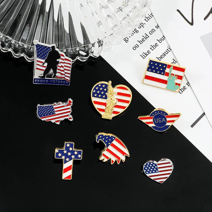 Tourtiwi - Wholesale Brooch - National Flag Theme Series Brooch Badge12