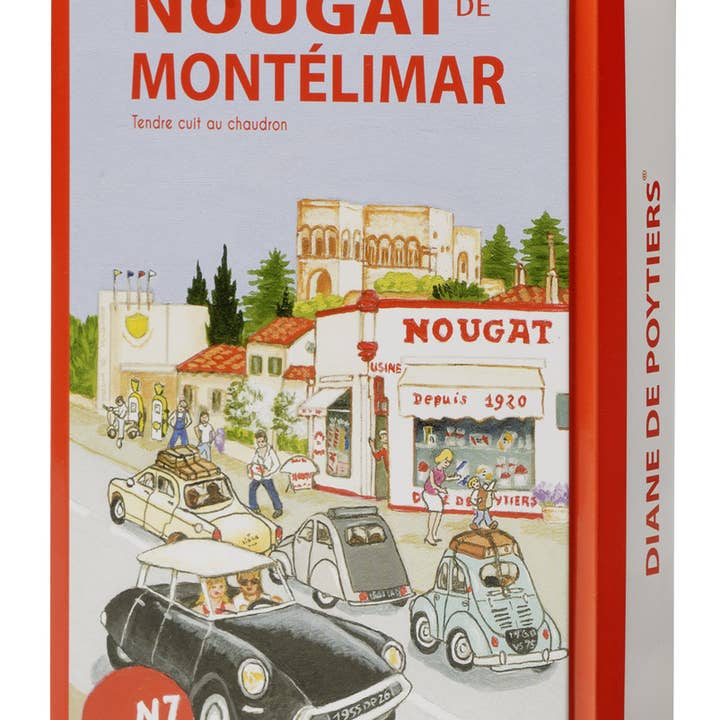Nougat Diane De Poytiers - Wholesale Nougat - Nougat de Montélimar tender “N7" red tin box 200 g
