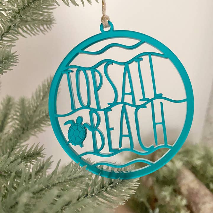 zoo&roo - Wholesale Ornament - Topsail Beach ornament | coastal NC beach keepsake14