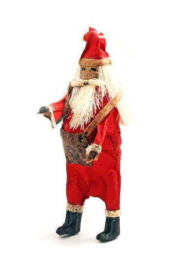 Rosy Red African Santa Holiday Ornament for wholesale by Swahili | AFRICAN MODERN