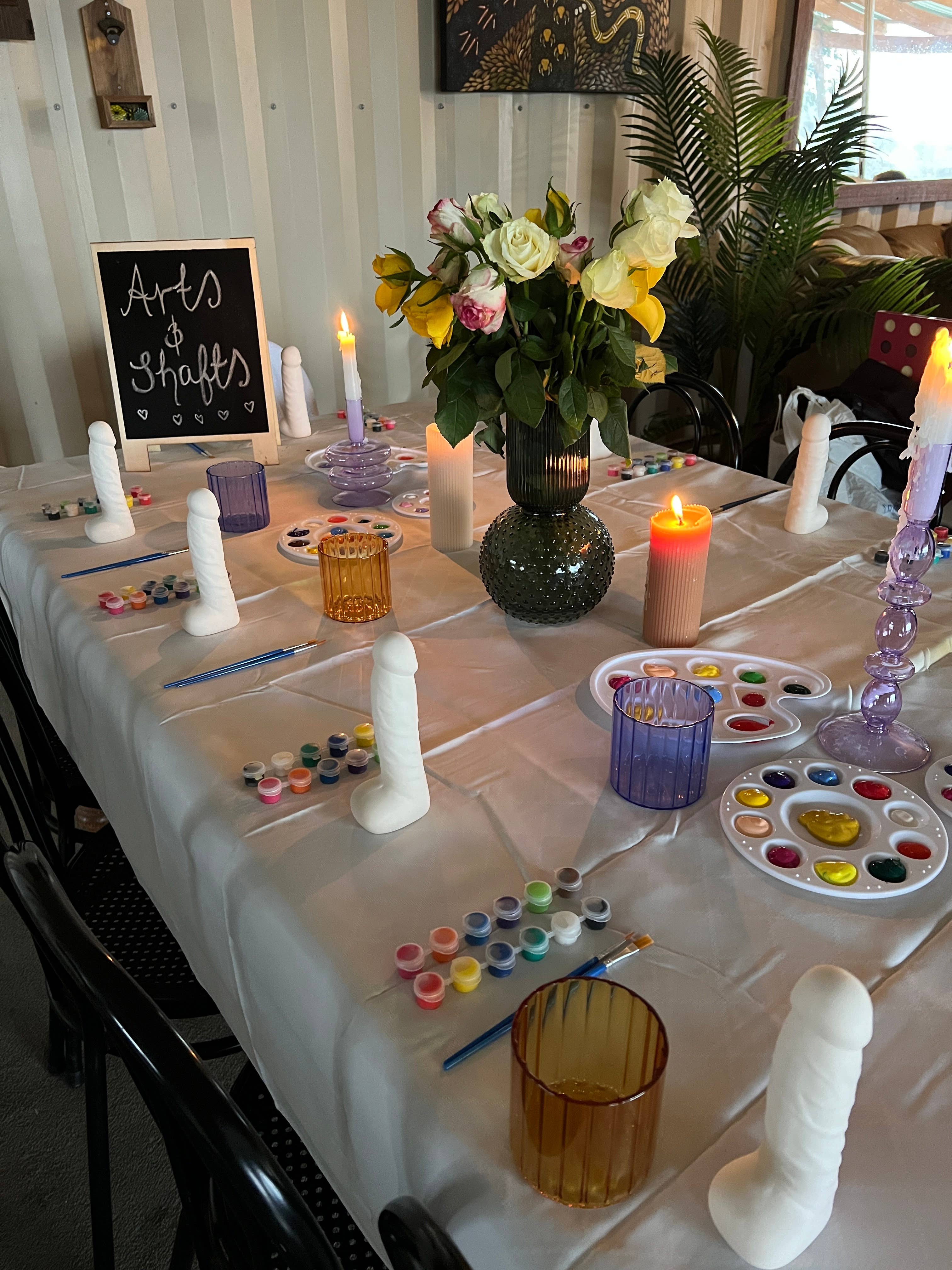 Cozy Home Ideas – wholesale DIY craft kit – Ceramic penis with paints - bachelorette coloring kit9