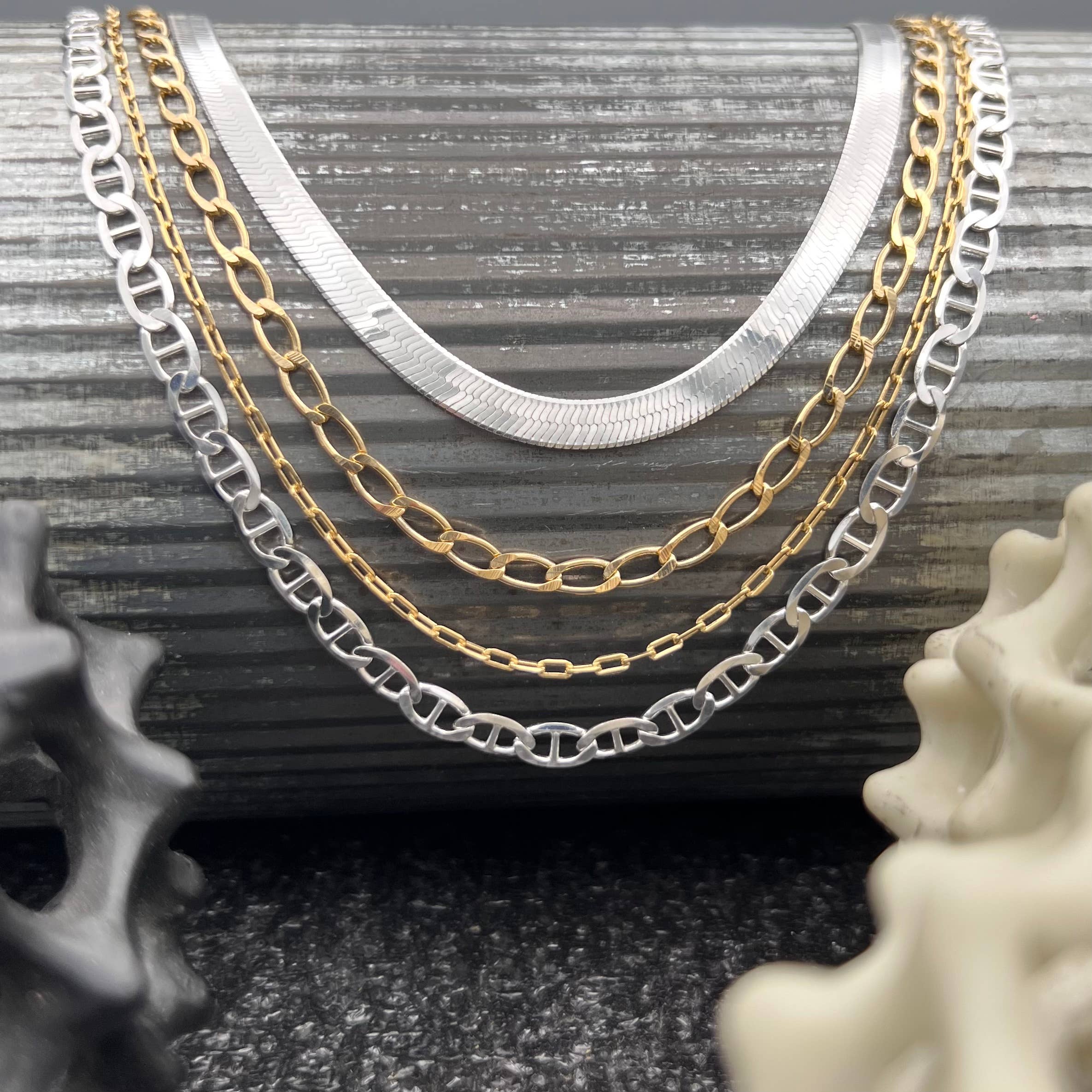 Something Silver - Wholesale Link & Chain Necklace - 2.2mm Gold-filled Short Paperclip Chain2