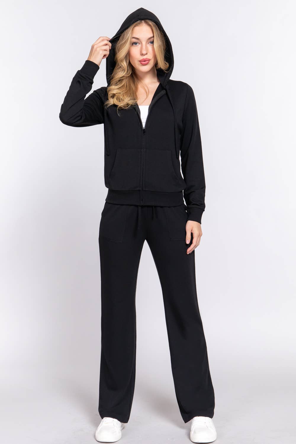Active Basic | Active USA - Wholesale Lounge Set - Women's - Long Sleeve Hoodie Jacket & Pants Sweatsuit Set  21