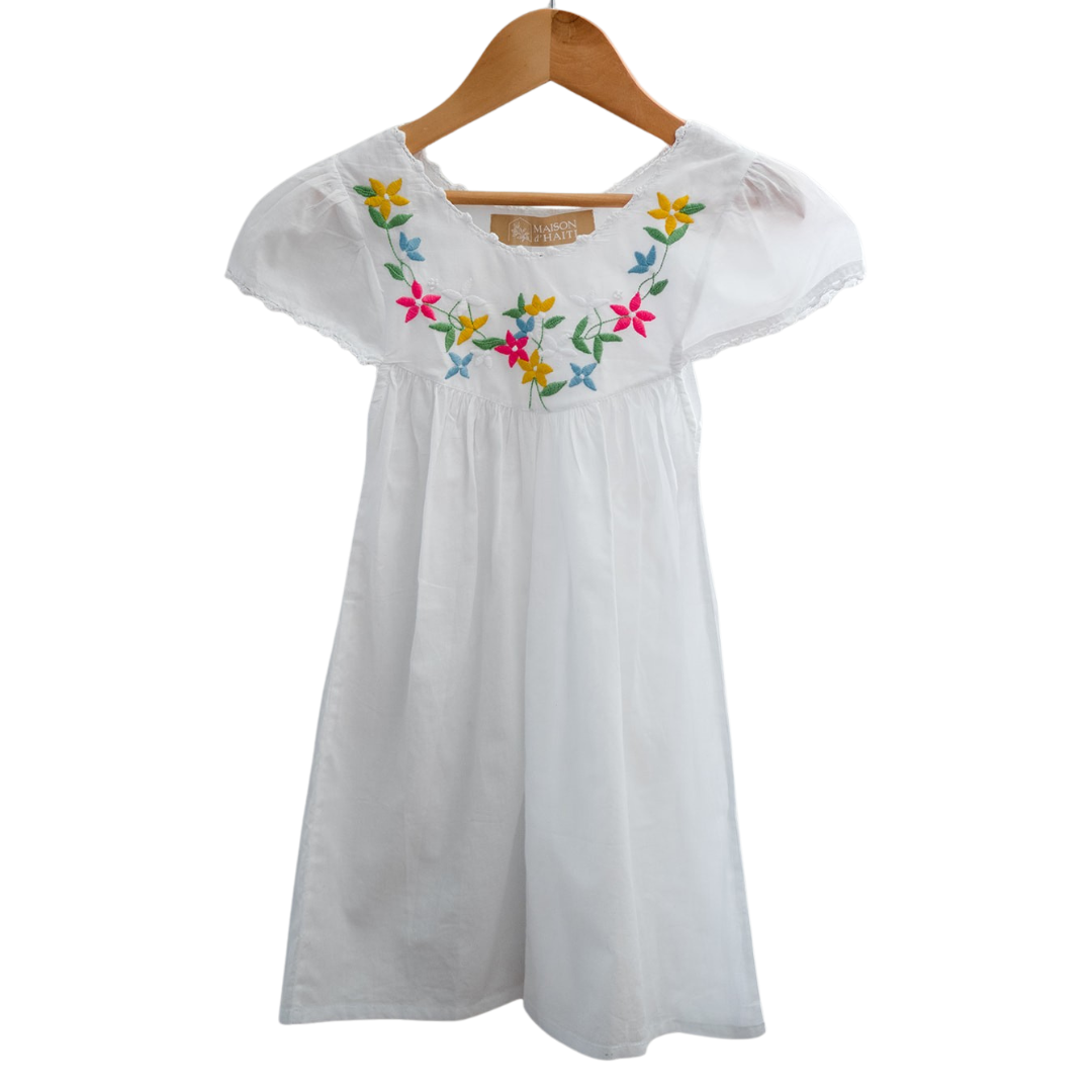 Maison d' Haiti - Wholesale Dress - Kids - Little Girl Dress - Floral Cap Sleeve2