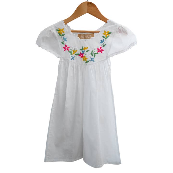 Maison d' Haiti - Wholesale Dress - Kids - Little Girl Dress - Floral Cap Sleeve2