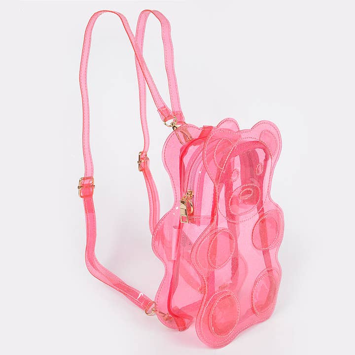 3AM BY H&D ACCESSORIES - Wholesale Backpack - Women's - Transparent Teddy Bear Backpac