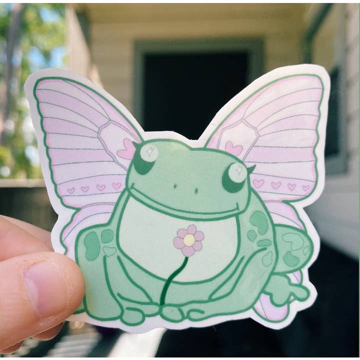 Fairy Frog Sticker | Fairycore | Gifts | Waterproof Sticker for wholesale by Toadstool Creations