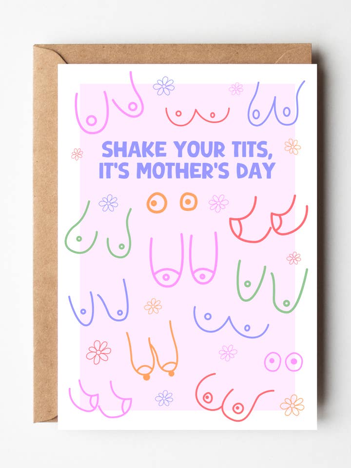 A6 Funny Mothers Day Card | Cheeky Rude Card | Love You Mum for wholesale by By Honey Studios
