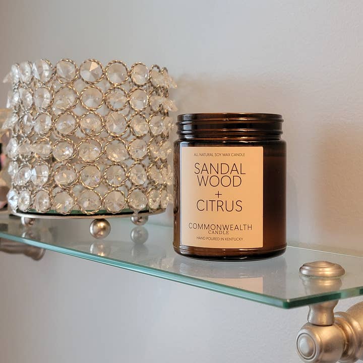 Commonwealth Candle - Wholesale Jar/Filled Candle - Sandalwood + Citrus1