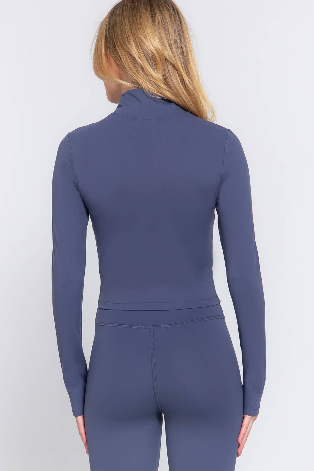 Active Basic | Active USA – Casaco de desporto - Mulher por atacado – Casaco de Treino com Fecho de Correr e Gola Alta de Manga Comprida18