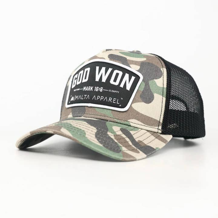 God Won Truckerkeps - Kamouflage för wholesale av Malta Apparel LLC