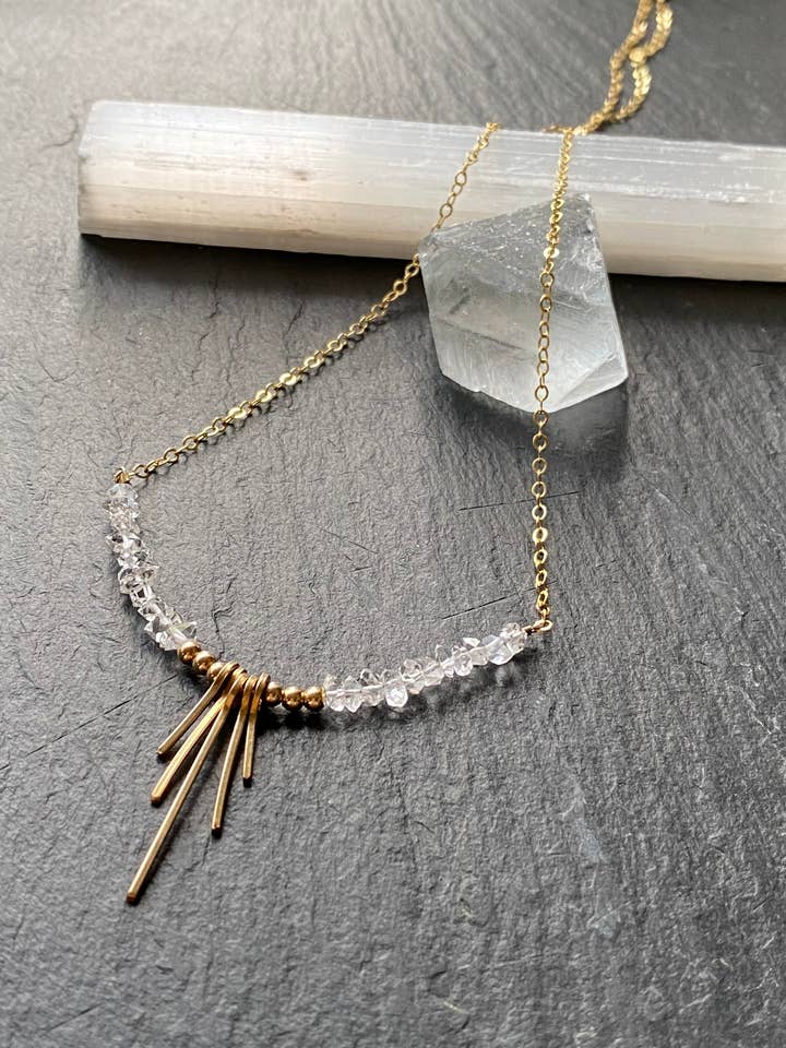 Herkimer Diamond Necklace for wholesale by Anjali Goods