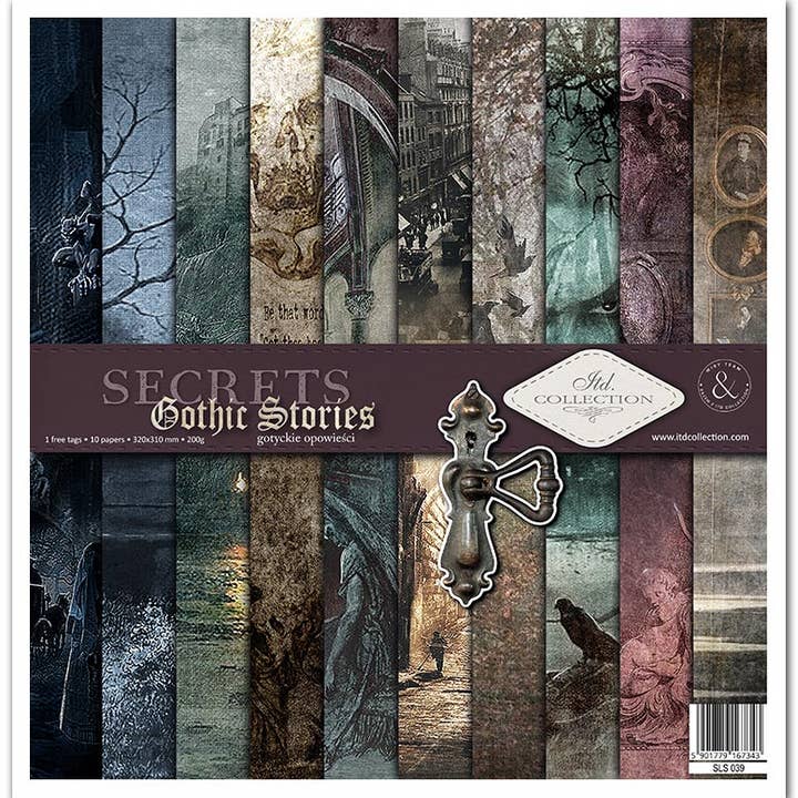 SLS-039 - set van 11 vellen scrapbookingpapier 310x320 mm - 200 GSM voor wholesale door ITD Collection