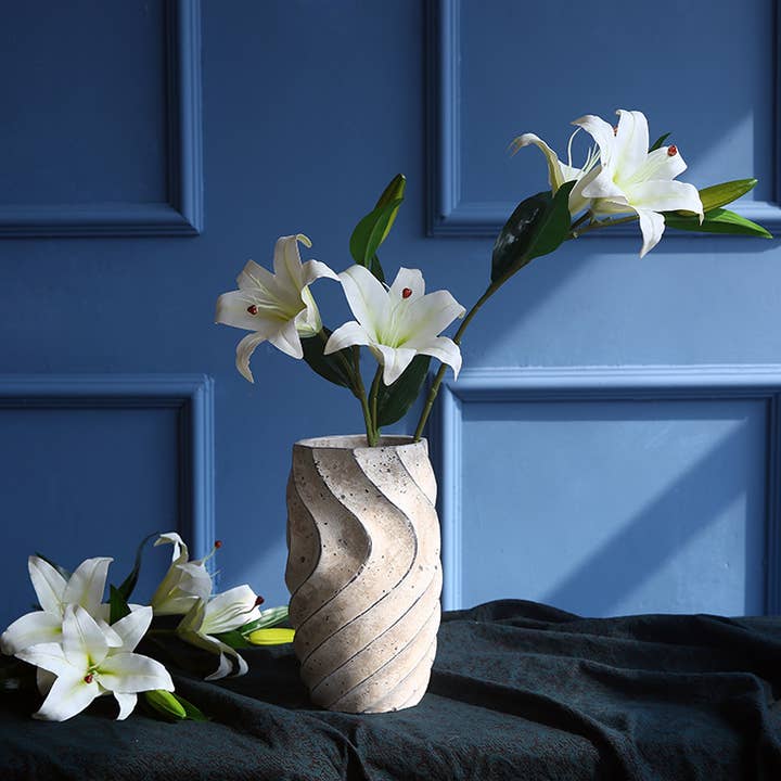 ACNITE(We cover U.S. import duties) - Wholesale Artificial flowers - Artificial White lily flower, Real Touch lily,faux flowers5