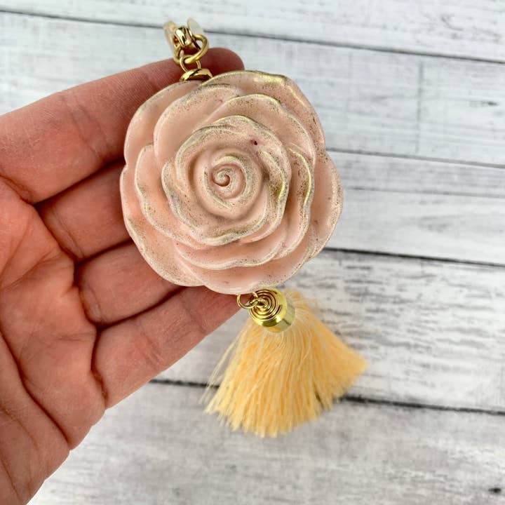 Lenora Dame - Wholesale Purse/Bag Accessory - Women's - Swan Lake Floral Tassel Purse Charm
