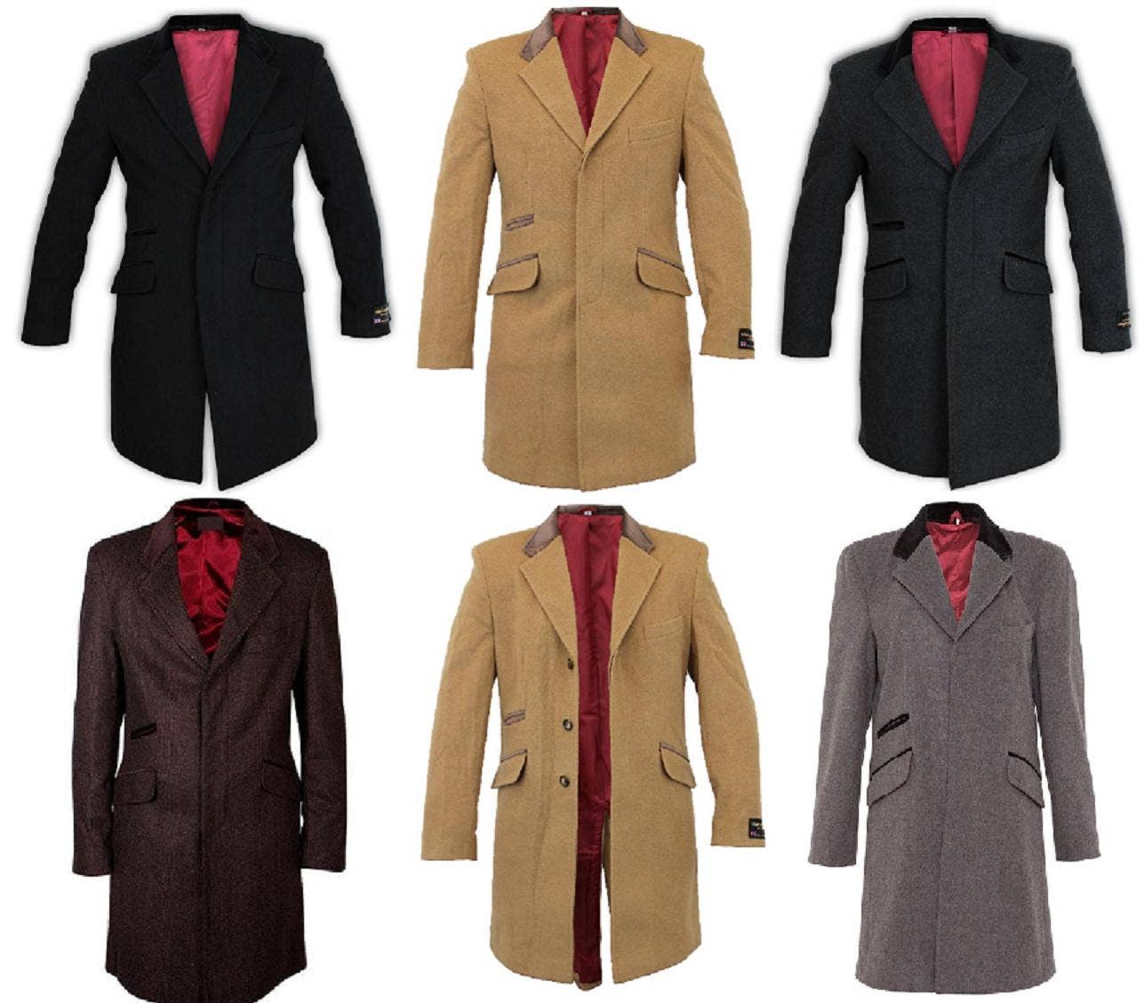 Crombie coat hot sale red lining