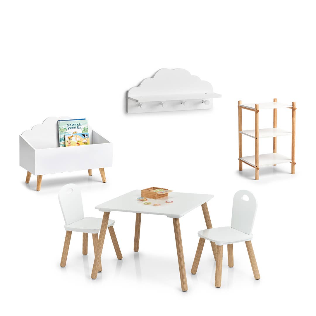 Zeller Present – wholesale Free-standing shelf – Children's shelf, MDF/rubberwood, white3