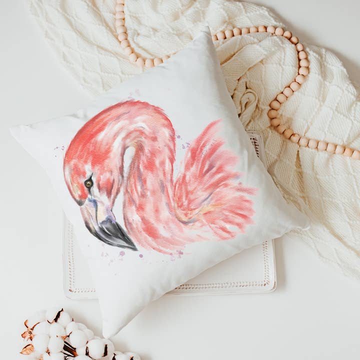Flamingo pillow cover for wholesale by Capable By Design