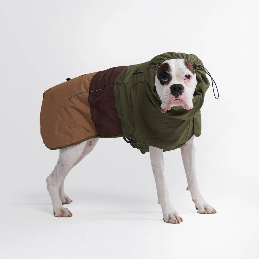 Spark Paws - Wholesale Pet Raincoat - Dog - Breatheshield™ Dog Raincoat - Green Brown Tan4