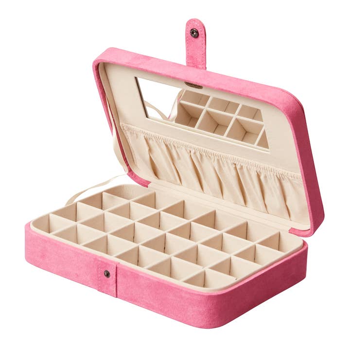 Mele and Co - Wholesale Jewelry Box/Organizer - Mele and Co Maria Plush Jewelry Box with 24 Sections