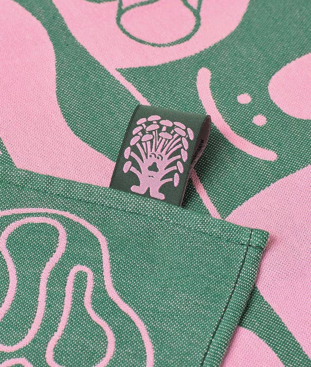 Wrap - Wholesale Tea Towel - Mushrooms Woven Cotton Tea Towel