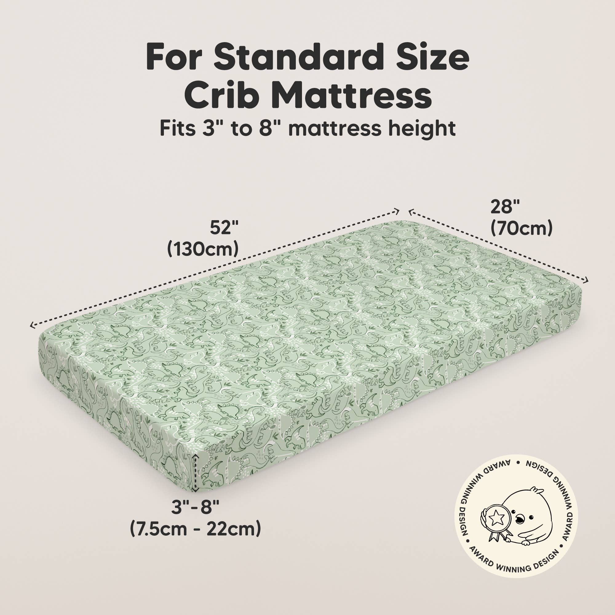 DinoDood 2-pack Organic Cotton Fitted Crib Sheet for wholesale on Faire1