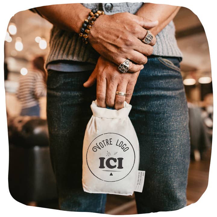 Borsa per alimenti in canapa riutilizzabile personalizzata per la vendita all'ingrosso da parte di Öko Créations