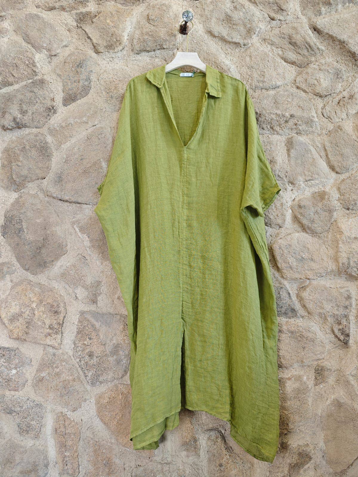 Linen & More - Wholesale Kaftan - Dames - REF 9036 wijde kaftan van 100% linnen6