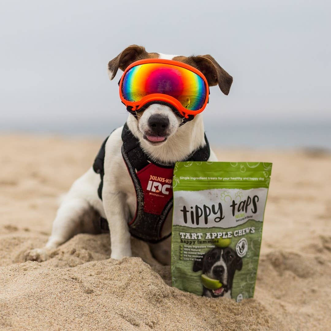 Tippy Taps Treats - Wholesale Pet Treats - Dog - Natural Dog Treats, Tart Apple Chews 100gr, Vegan Gluten Fr.2