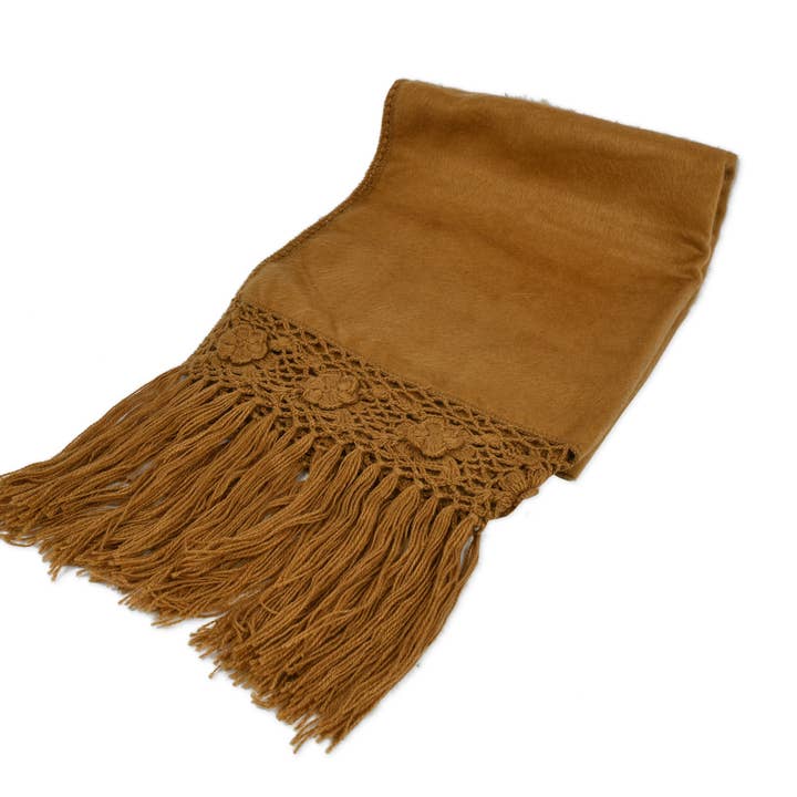 Sanyork Fair Trade - Wholesale Wrap - Women's - Luxurious Brushed Hand-Crocheted Cozy 100% Alpaca Shawl