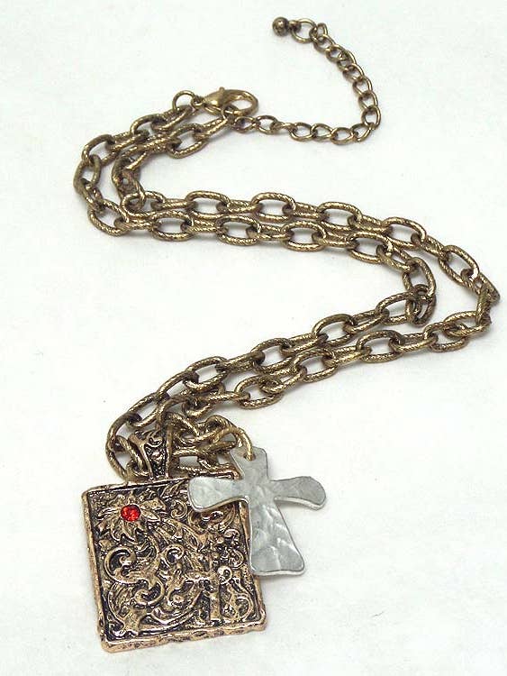 ( Q320 ) CROSS FRESHWATER PEARL NECKLACE for wholesale by Jewelry Max