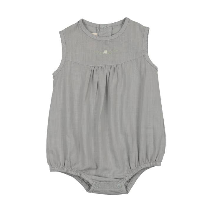 Barboteuse Bloom pour garçon en lin pour la vente par Mon Tresor Bebe