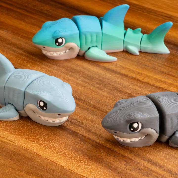 Articulated Great White Shark, Flexible 3D Printed for wholesale by Great American Designs