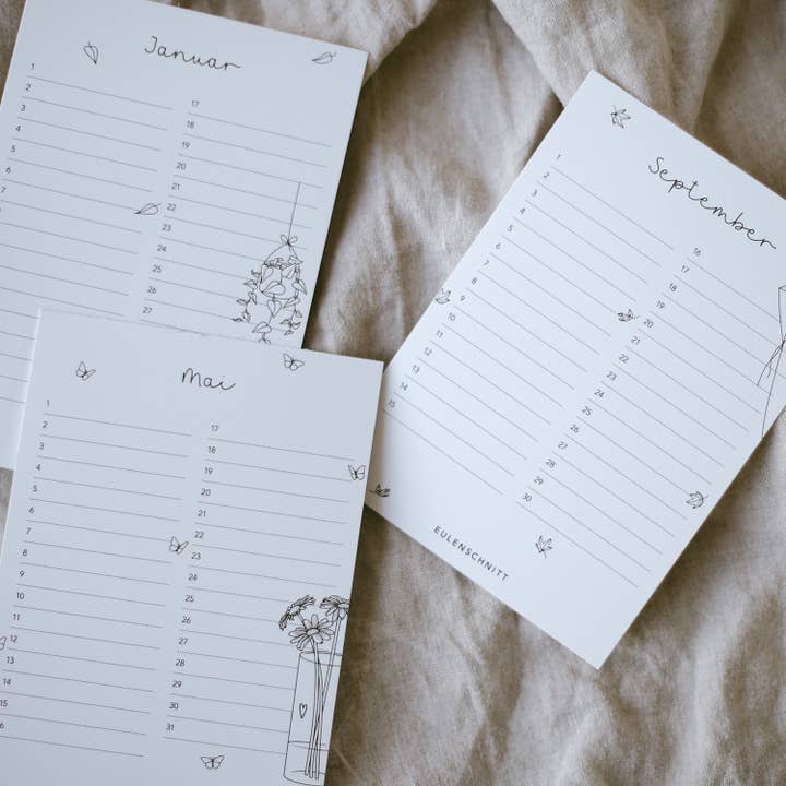Eulenschnitt - Wholesale Calendar - Birthday desk calendar (VE = 10 pieces)2