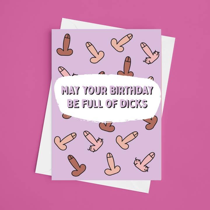 Laura Lonsdale – wholesale Födelsedagskort – Födelsedag full av dicks - 5x7 födelsedagskort0