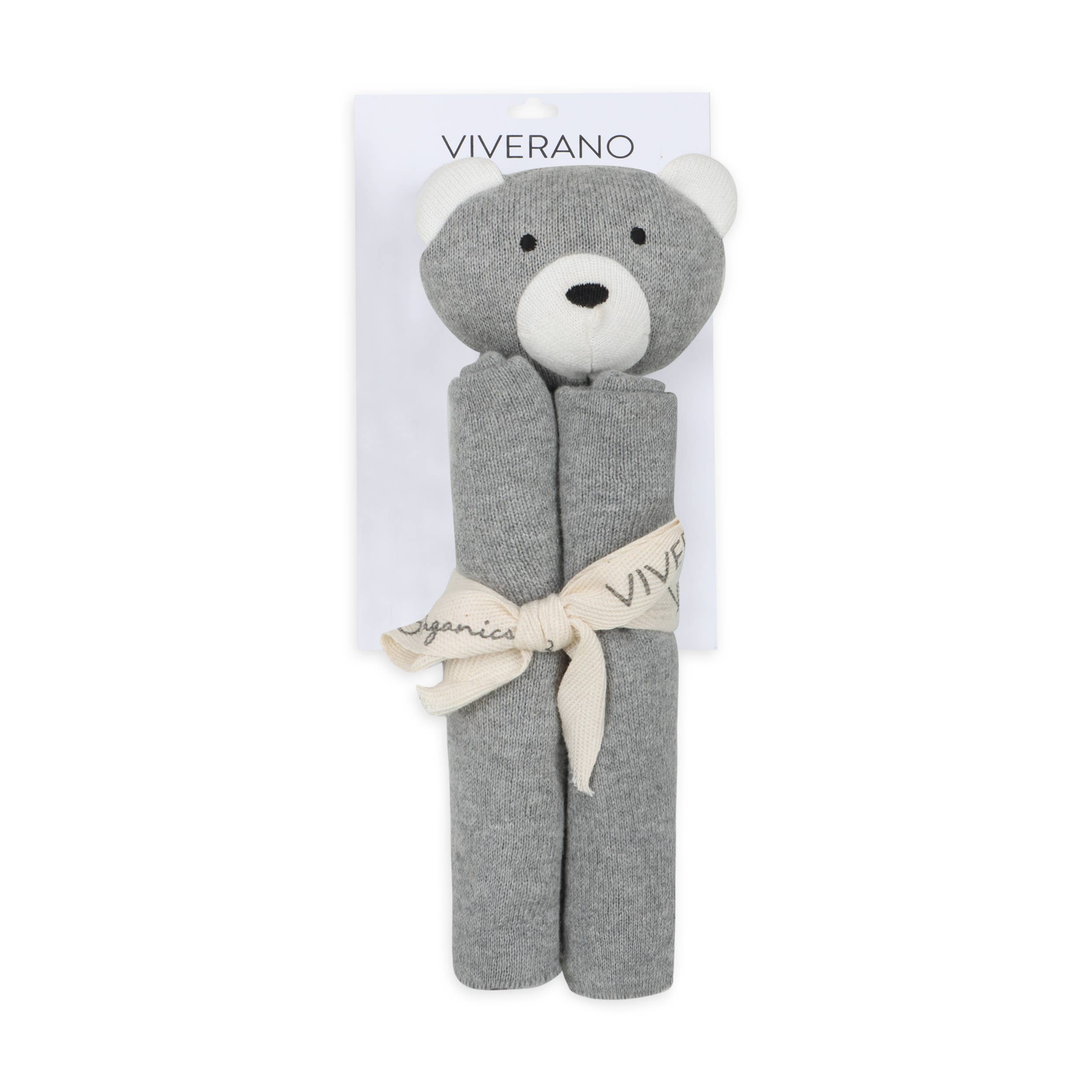 Viverano Organics - Vendita all'ingrosso Copertina doudou - Neonati - Bear - Coperta di sicurezza biologica Baby Lovey, tessuto per coccole8