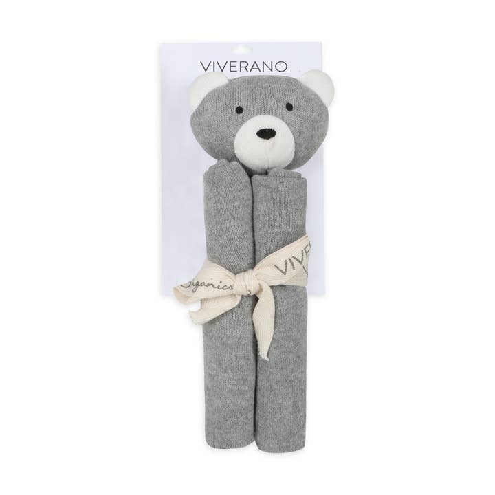 Viverano Organics - Vendita all'ingrosso Copertina doudou - Neonati - Bear - Coperta di sicurezza biologica Baby Lovey, tessuto per coccole8