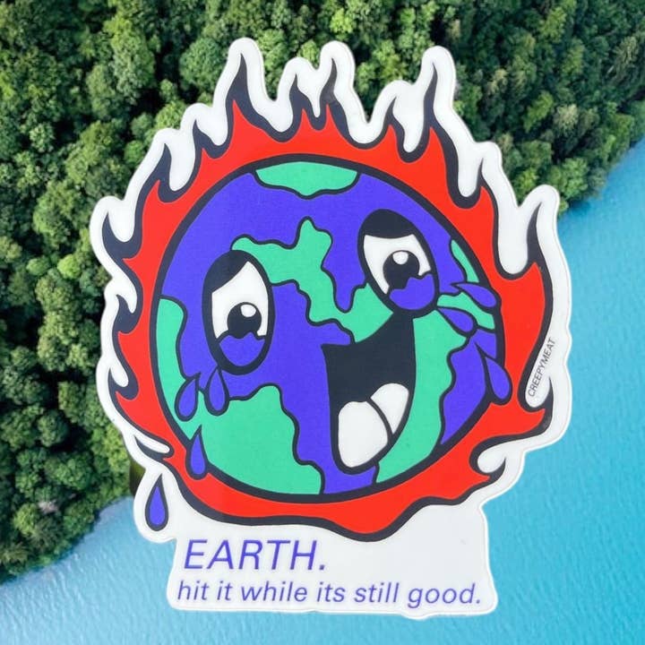 Burning World Sticker for wholesale by CreepyMeat