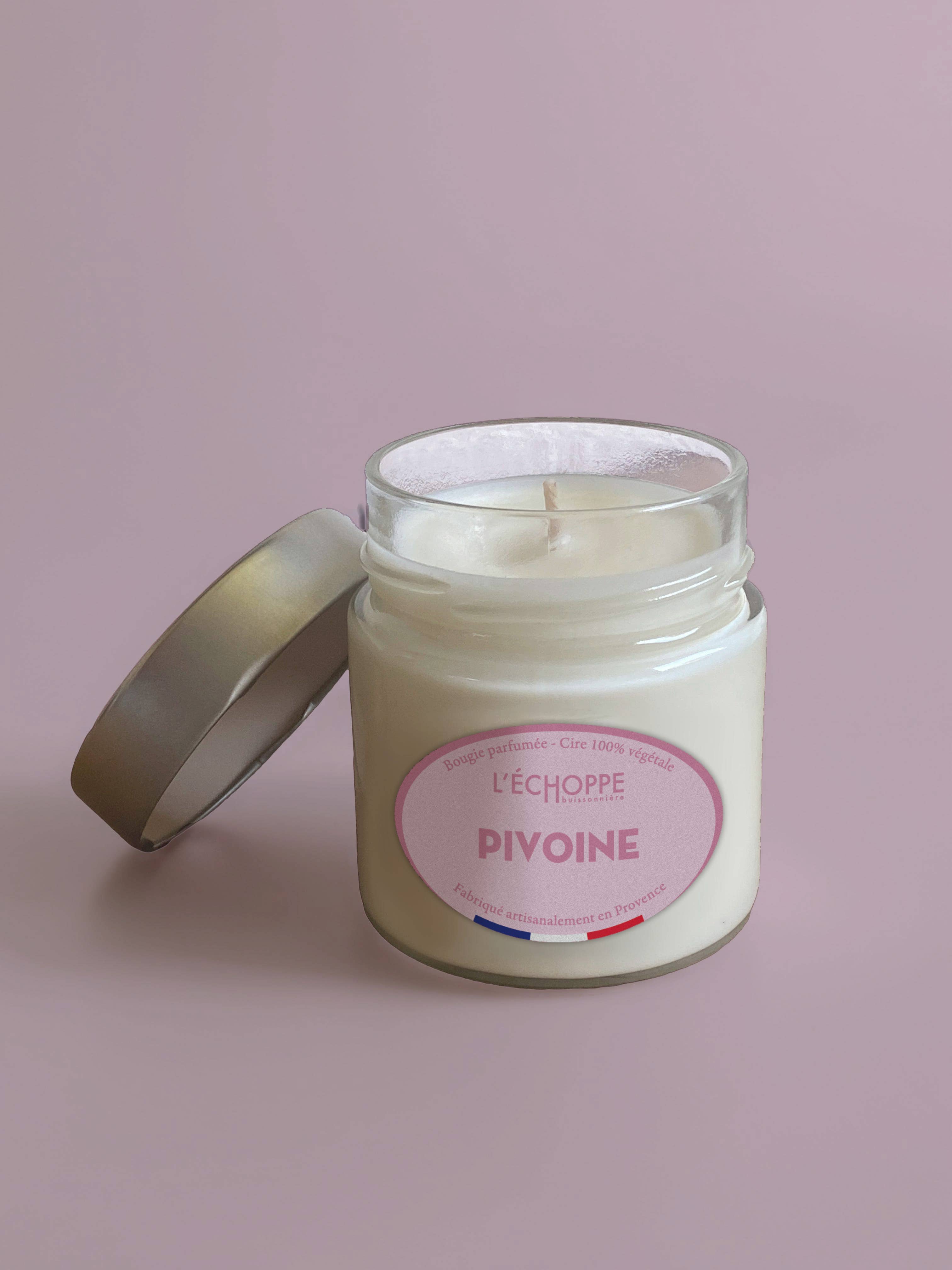 L'Échoppe Buissonnière - Wholesale Jar/Filled Candle - Peony - Scented candle 180g2