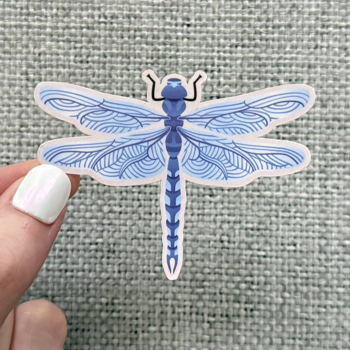 Dandymark - Wholesale Sticker - Blue Dragonfly Vinyl Sticker - 3"0